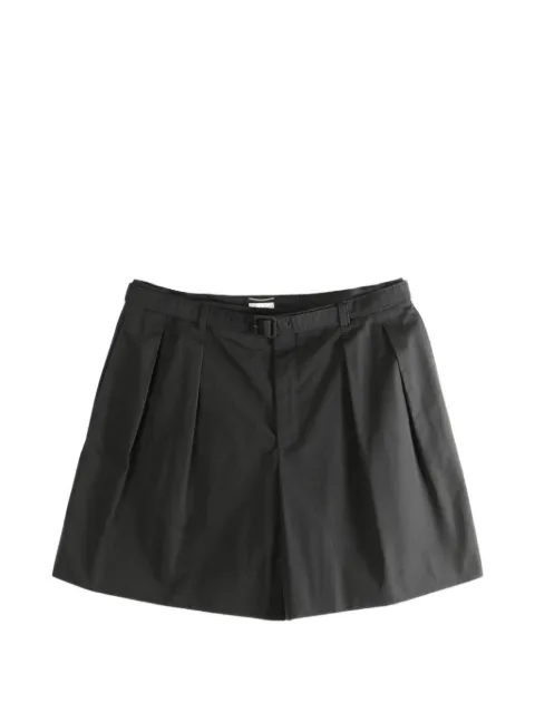 Saint Laurent pleated belt shorts Black 860929Y1H481000
