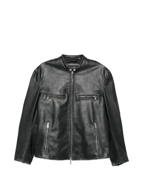DSQUARED2 Bad Boy zip-up leather jacket Black S74AM1671D07042