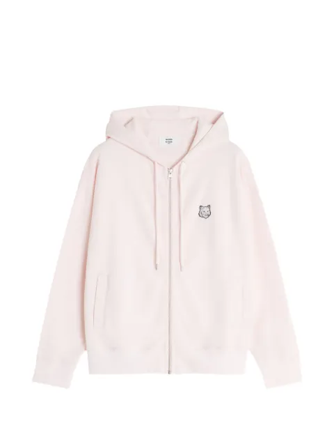 Maison Kitsuné Fox-motif zip-up hoodie Pink PM02138KM0340