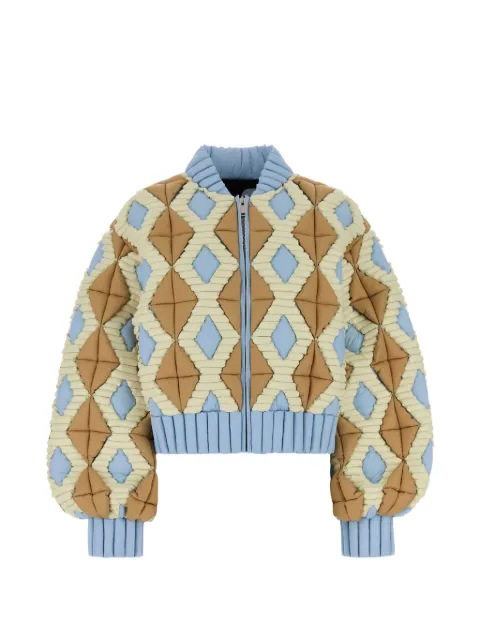 RAXXY diamond-pattern jacket Brown W25RAXCRDJ091