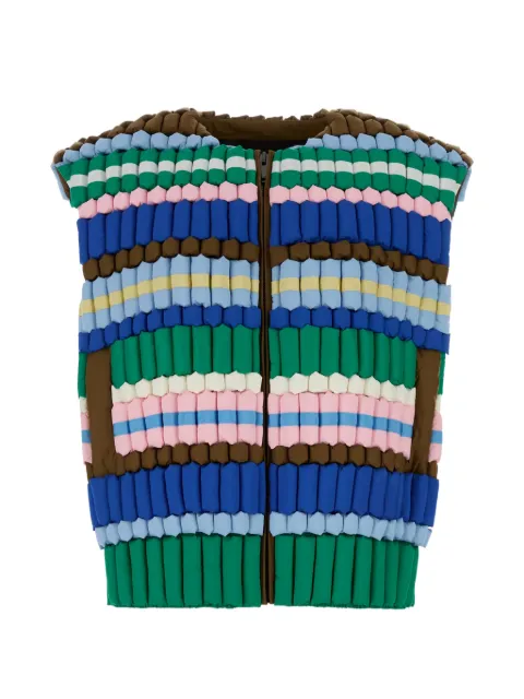RAXXY striped gilet Blue W25RAXCRV012