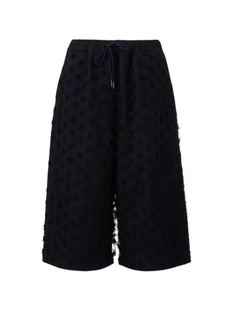 pushBUTTON drawstring textured shorts Blue PB2530307W