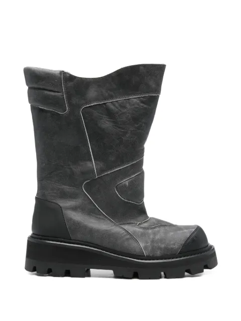 GmbH Aeon high shaft cracked leather boots Grey FGBHMAEHB07106