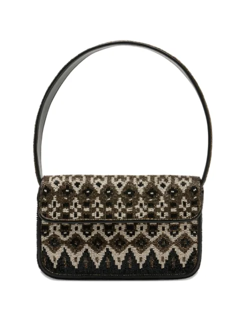 STAUD Tommy beaded shoulder bag Brown H26R6001PB