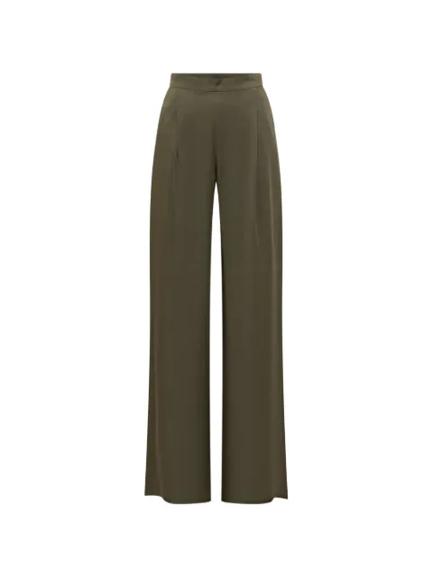 Max Mara Msecono high-waisted wool trousers Green 2616131023600