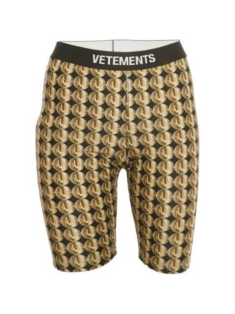 VETEMENTS all-over print shorts Black 1257264