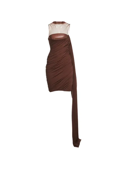 CHATS BY C.DAM draped mini dress Brown 1246651