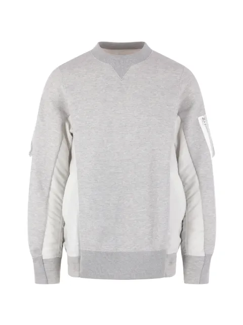 sacai crew neck sweater Grey SCM326