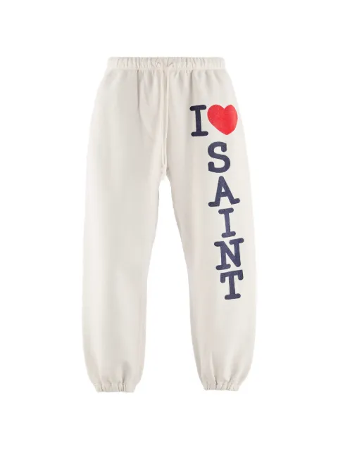 SAINT MXXXXXX I Love Saint track pants White SMMK80000063