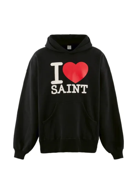 SAINT MXXXXXX I Love Saint hoodie Black SMMK80000057