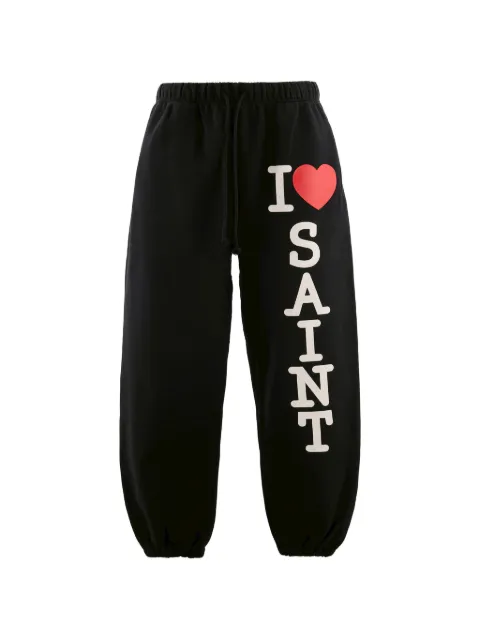 SAINT MXXXXXX I Love Saint track pants Black SMMK80000062