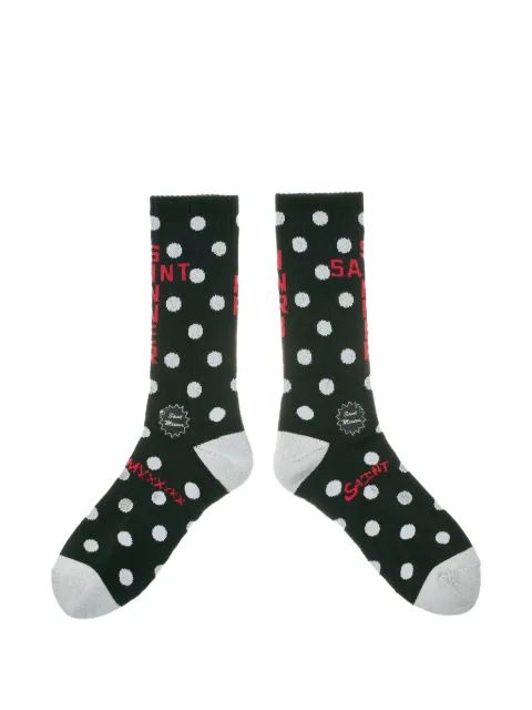 SAINT MXXXXXX polka-dot socks Black SMMK80000100