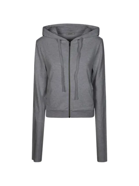ENTIRE STUDIOS zip-up cropped cotton hoodie Grey ESSS26HO05012