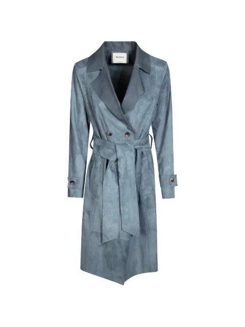 Mono suede trench coat Blue TRENCH