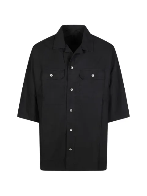 Rick Owens DRKSHDW Magnum Tommy button pocket shirt Black DU01F4290CR