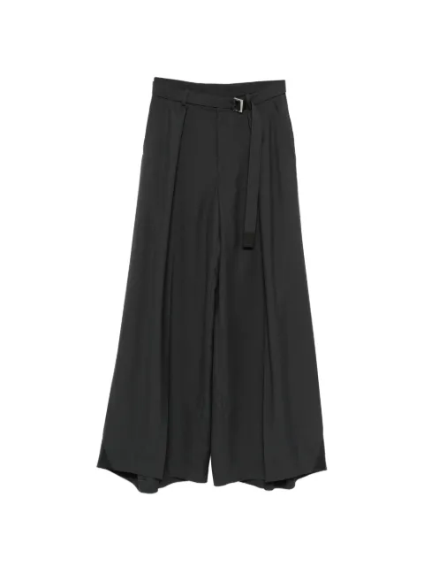 sacai belted pleated trousers Grey 2608286