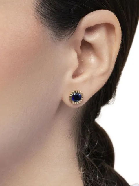 Retrouvaí sapphire stud earrings Gold EA030BS157