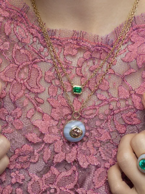 Retrouvaí Heirloom emerald necklace Gold NL030EM14