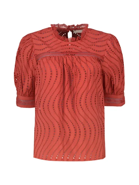 Ulla Johnson Virginia ruffled blouse Red FA250227
