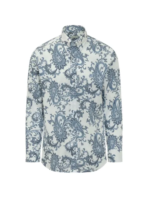 ETRO paisley embroidered logo shirt Neutrals MRIB000499SAEG7
