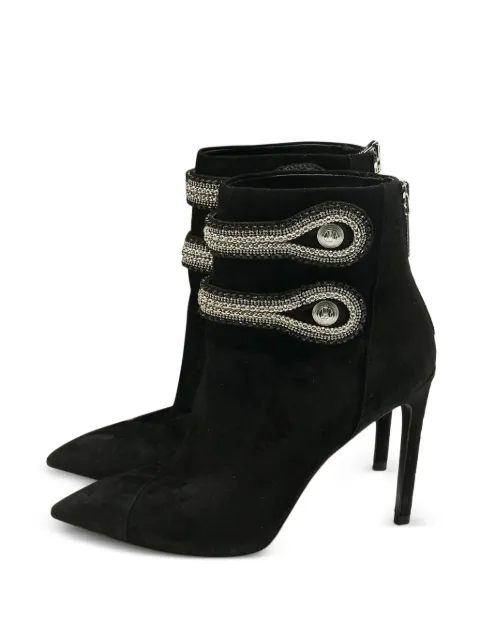 Pierre Balmain Vintage pointed-toe zip-up boots Black 1242278