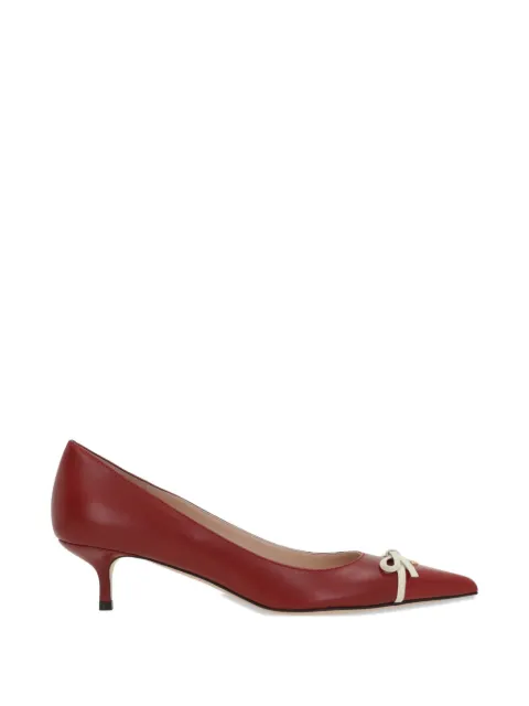 Valentino Garavani Bepointy bow-detail heeled pumps Red WS0LQ0DAL