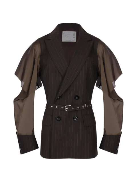 sacai belted jacket Brown 2608355