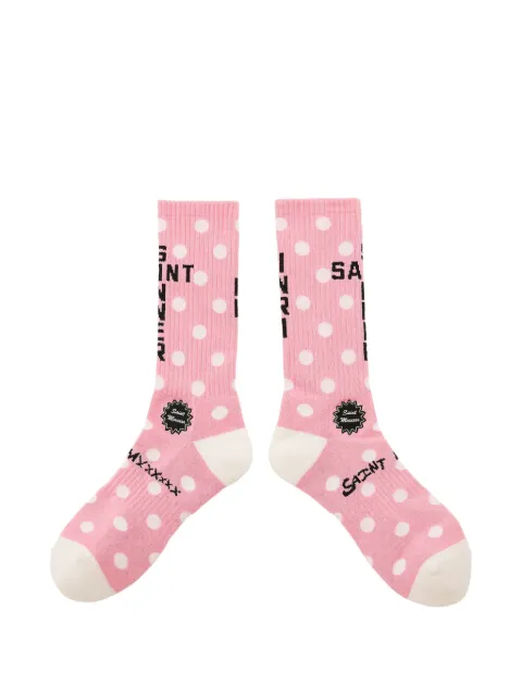 SAINT MXXXXXX polka-dot socks Pink SMMK80000105
