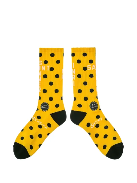 SAINT MXXXXXX polka-dot socks Yellow SMMK80000103