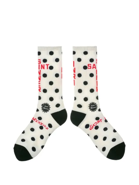 SAINT MXXXXXX polka-dot socks Neutrals SMMK80000101