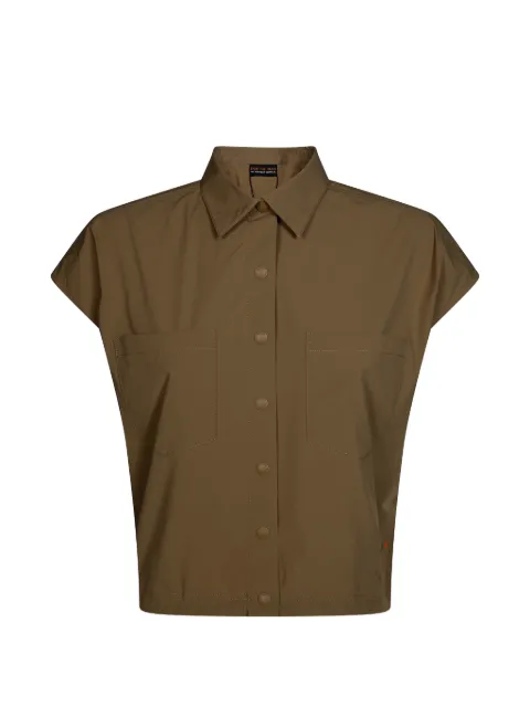 Save The Duck pocket collared shirt Green D72745WFINO22