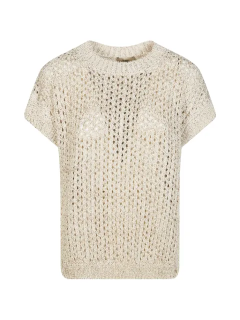 Herno perforated T-shirt Neutrals MG000237D72114