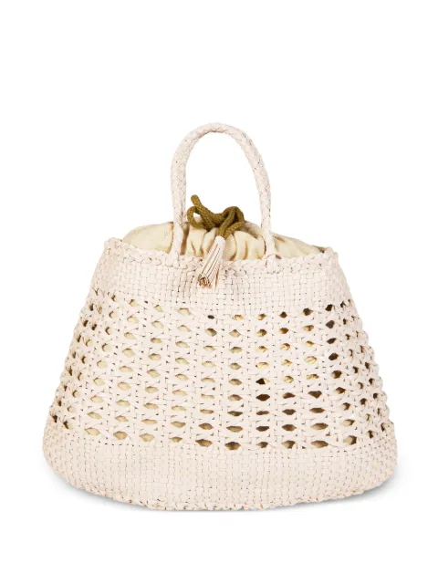 DRAGON DIFFUSION Santa Cano woven shoulder bag Neutrals 8881SAND