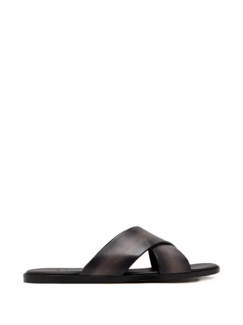 Magnanni criss cross leather sandals Grey 26577