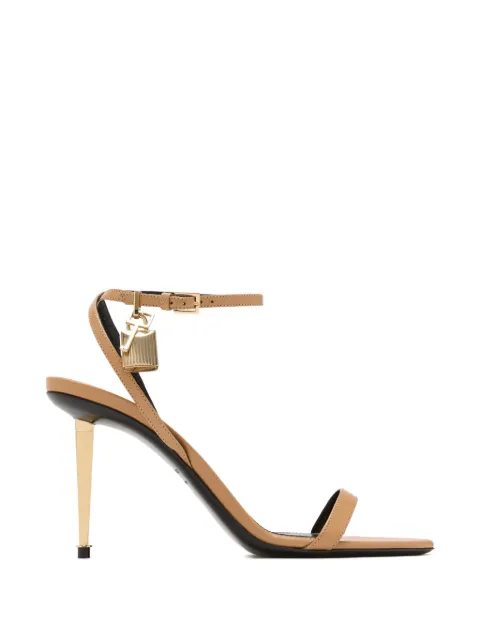 TOM FORD 85mm Padlock heeled pumps Neutrals W2748LKD002P