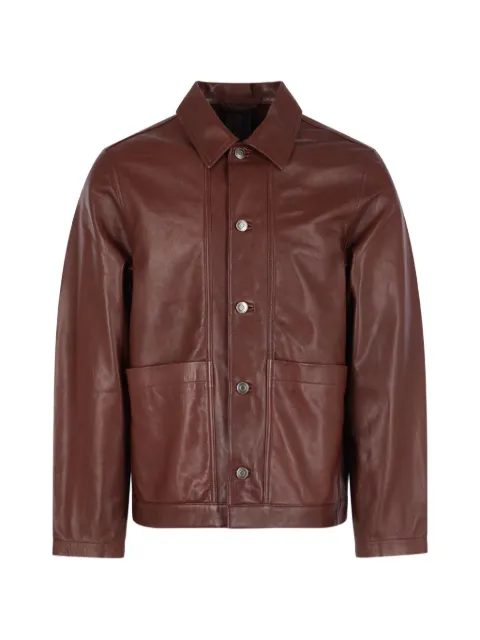 Giorgio Brato buttoned leather jacket Brown GU26S28002NATU