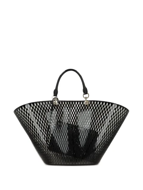 TOM FORD cut-out patent-leather tote bag Black L1928ICL129PNAA