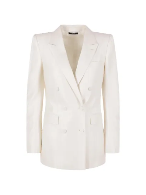 TOM FORD double-breasted pinstripe blazer White GI3040FAX1695