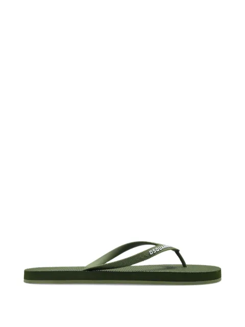 DSQUARED2 Dsquared2 logo flip flops Green FFM000117200001