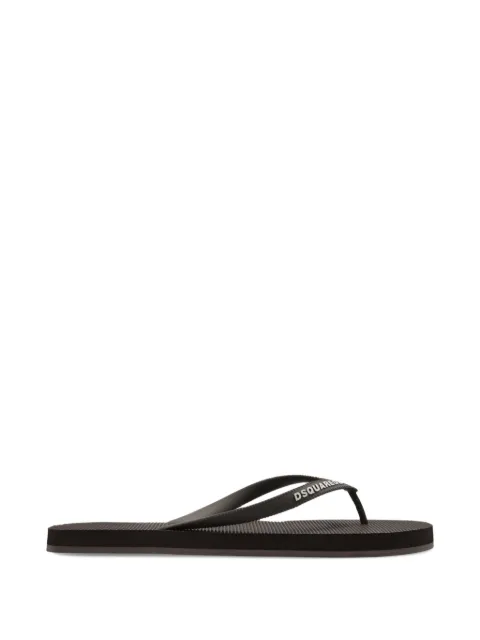 DSQUARED2 logo-print flip-flops Brown FFM000117200001