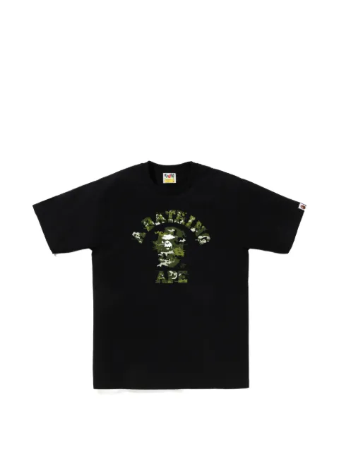 A BATHING APE® camouflage graphic T-shirt Black 001TEM301035M