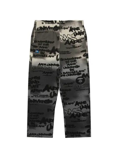 AAPE BY *A BATHING APE® graphic track pants Grey APTD615XXQ