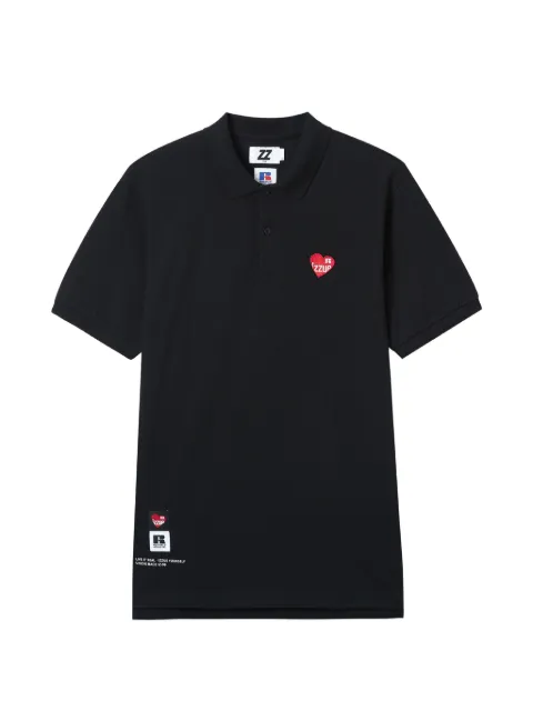 izzue appliqué polo shirt Black IZXPOM00631X