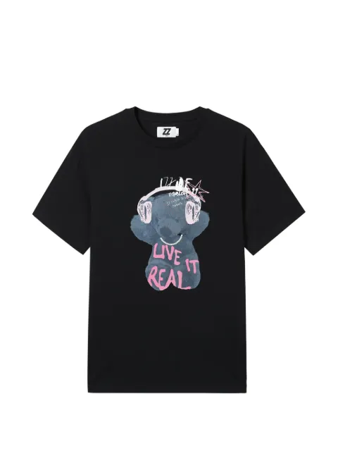 izzue graphic-print T-shirt Black IZXTEW00902X