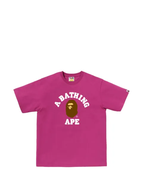 A BATHING APE® logo graphic T-shirt Pink 001TEM301001M
