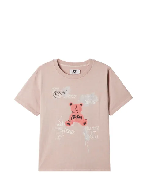 izzue teddy-motif printed T-shirt Pink IZXTEW00903X