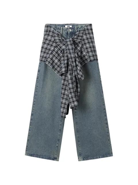 izzue wide-leg layered jeans Blue IZXJNW00819X
