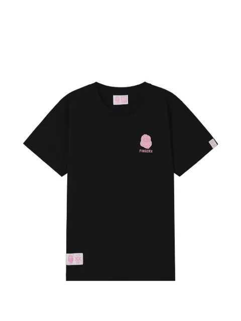 FINGERCROXX embroidered T-shirt Black FFXTEW01267X