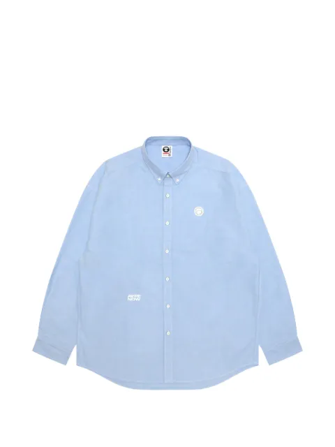 AAPE BY *A BATHING APE® button-down embroidered shirt Blue AST8555XXQ