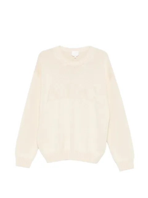 A.P.C. logo-detail crew-neck sweater Neutrals COGTXH23485